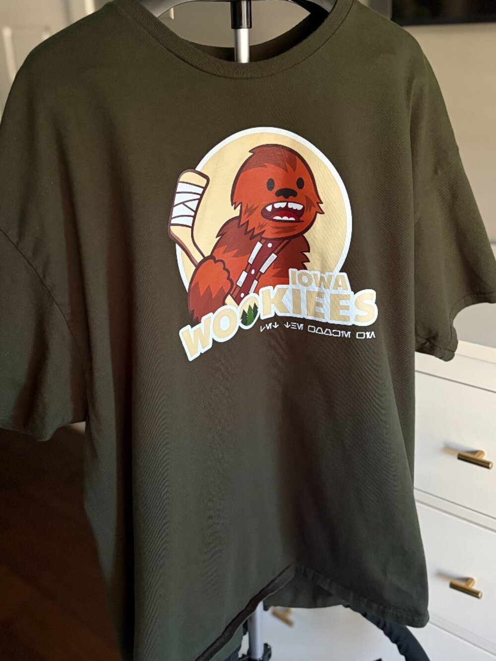 OT Sports Iowa Wookiees Star Wars Hockey Graphic T-Shirt Men’s 3XL